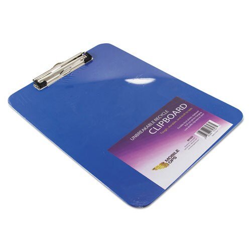 Unbreakable Recycled Clipboard, 1/4" Capacity, 8 1/2 X 11, Blue Unbreakable Recycled Clipboard, 1/4" Capacity, 8 1/2 X 11, Blue