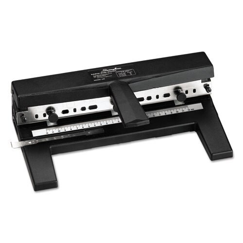 40-sheet Heavy-duty Two-to-seven-hole Adjustable Punch, 9/32" Holes, Black 40-sheet Heavy-duty Two-to-seven-hole Adjustable Punch, 9/32" Holes, Black