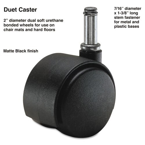 Duet Dual Wheels, Polyurethane, C Stem, 110 Lbs/caster, 5/set Duet Dual Wheels, Polyurethane, C Stem, 110 Lbs/caster, 5/set