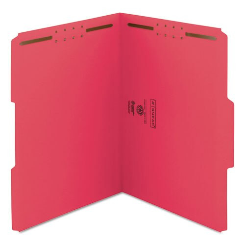 Watershed/cutless Reinforced Top Tab 2-fastener Folders, 1/3-cut Tabs, Letter Size, Red, 50/box Watershed/cutless Reinforced Top Tab 2-fastener Folders, 1/3-cut Tabs, Letter Size, Red, 50/box