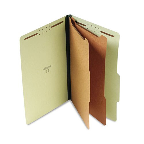 Six--section Pressboard Classification Folders, 2 Dividers, Legal Size, Green, 10/box Six--section Pressboard Classification Folders, 2 Dividers, Legal Size, Green, 10/box