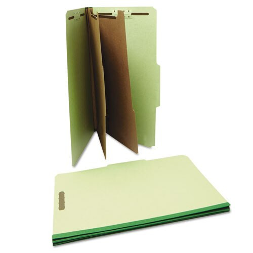 Six--section Pressboard Classification Folders, 2 Dividers, Legal Size, Green, 10/box Six--section Pressboard Classification Folders, 2 Dividers, Legal Size, Green, 10/box