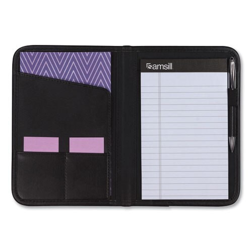 Professional Padfolio, 3/4w X 9 1/4h, Open Style, Black Professional Padfolio, 3/4w X 9 1/4h, Open Style, Black