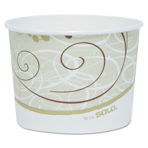 Single Poly Paper Containers, 16 Oz, Symphony Theme, 4 1/2" Dia Single Poly Paper Containers, 16 Oz, Symphony Theme, 4 1/2" Dia
