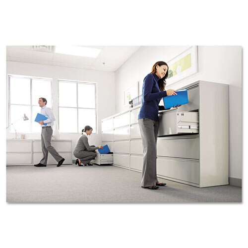 Four-drawer Lateral File Cabinet, 42w X 18d X 52.5h, Light Gray Four-drawer Lateral File Cabinet, 42w X 18d X 52.5h, Light Gray