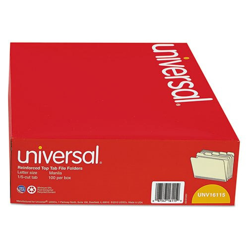 Double-ply Top Tab Manila File Folders, 1/5-cut Tabs, Letter Size, 100/box Double-ply Top Tab Manila File Folders, 1/5-cut Tabs, Letter Size, 100/box