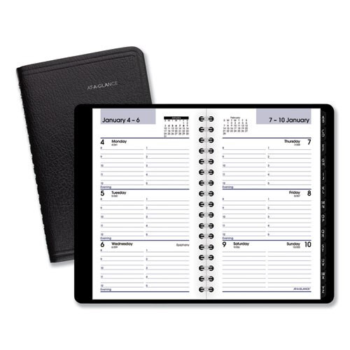 Weekly Pocket Appt. Book, Telephone/address Section, 6 X 3.5, Black, 2021 Weekly Pocket Appt. Book, Telephone/address Section, 6 X 3.5, Black, 2021