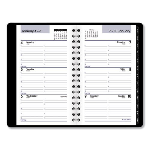 Weekly Pocket Appt. Book, Telephone/address Section, 6 X 3.5, Black, 2021 Weekly Pocket Appt. Book, Telephone/address Section, 6 X 3.5, Black, 2021
