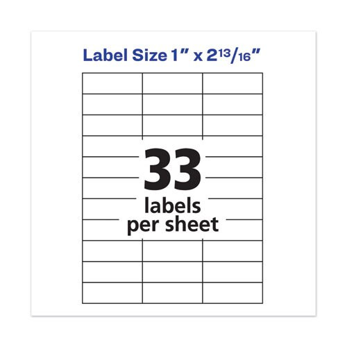 Copier Mailing Labels, Copiers, 1 X 2.81, White, 33/sheet, 100 Sheets/box Copier Mailing Labels, Copiers, 1 X 2.81, White, 33/sheet, 100 Sheets/box
