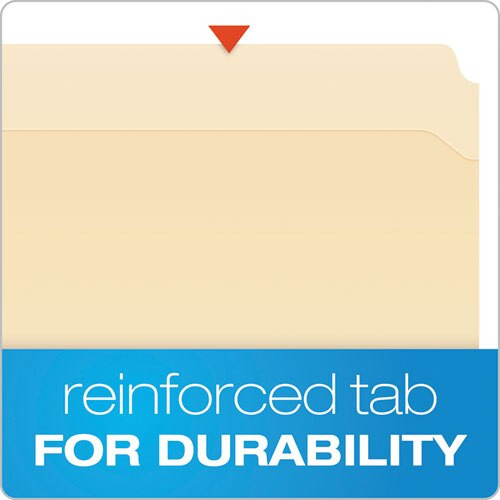 Manila Folders With One Fastener, Straight Tab, Letter Size, 50/box