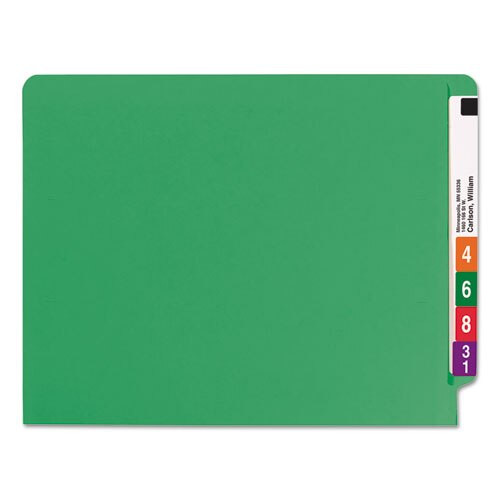 Watershed/cutless End Tab 2-fastener Folders, Straight Tab, Letter Size, Green, 50/box Watershed/cutless End Tab 2-fastener Folders, Straight Tab, Letter Size, Green, 50/box