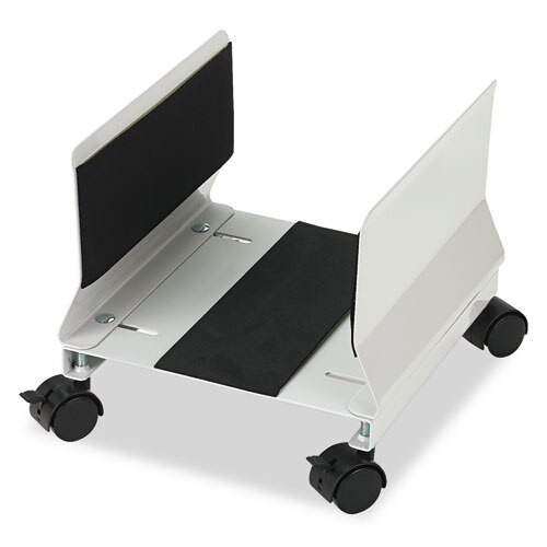 Metal Mobile Cpu Stand, 10.25w X 10.63d X 9.75h, Light Gray Metal Mobile Cpu Stand, 10.25w X 10.63d X 9.75h, Light Gray