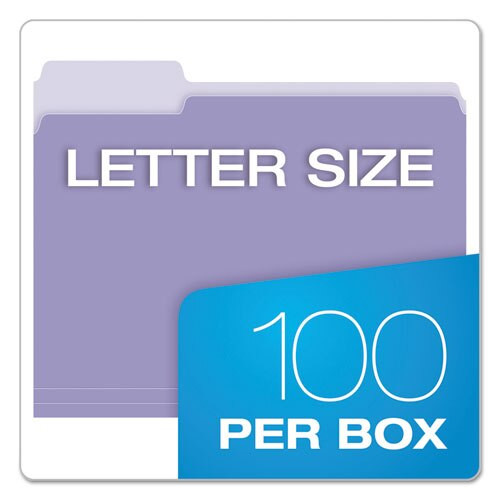 Colored File Folders, 1/3-cut Tabs, Letter Size, Lavender/light Lavender, 100/box Colored File Folders, 1/3-cut Tabs, Letter Size, Lavender/light Lavender, 100/box