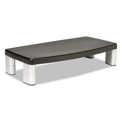 Extra-wide Adjustable Monitor Stand, 20 X 12 X 1 To 5 7/8, Black Extra-wide Adjustable Monitor Stand, 20 X 12 X 1 To 5 7/8, Black