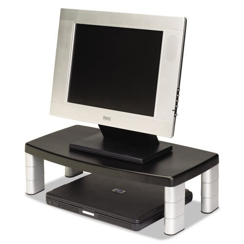Extra-wide Adjustable Monitor Stand, 20 X 12 X 1 To 5 7/8, Black Extra-wide Adjustable Monitor Stand, 20 X 12 X 1 To 5 7/8, Black