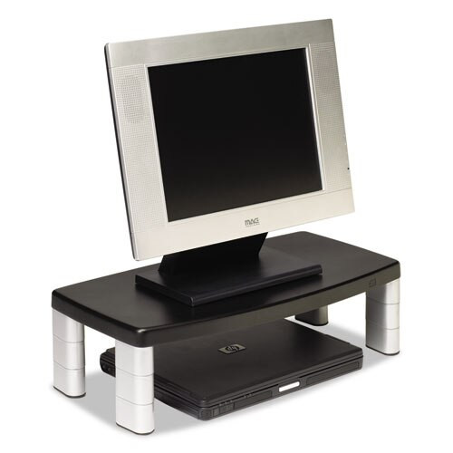 Extra-wide Adjustable Monitor Stand, 20 X 12 X 1 To 5 7/8, Black Extra-wide Adjustable Monitor Stand, 20 X 12 X 1 To 5 7/8, Black