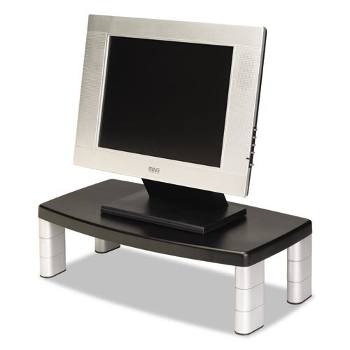 Extra-wide Adjustable Monitor Stand, 20 X 12 X 1 To 5 7/8, Black Extra-wide Adjustable Monitor Stand, 20 X 12 X 1 To 5 7/8, Black