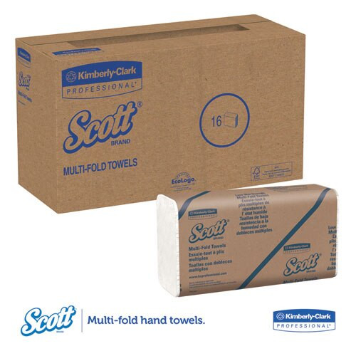 Essential Low Wet Strength Multi-fold Towels, 9 2/5x9 1/5,white,250 Sheets,16/ct Essential Low Wet Strength Multi-fold Towels, 9 2/5x9 1/5,white,250 Sheets,16/ct