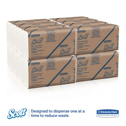 Essential Low Wet Strength Multi-fold Towels, 9 2/5x9 1/5,white,250 Sheets,16/ct Essential Low Wet Strength Multi-fold Towels, 9 2/5x9 1/5,white,250 Sheets,16/ct