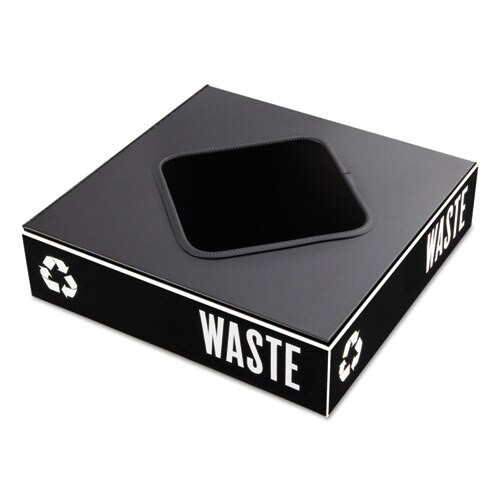 Public Square Recycling Container Lid, Square Opening, 15.25 X 15.25 X 2, Black Public Square Recycling Container Lid, Square Opening, 15.25 X 15.25 X 2, Black