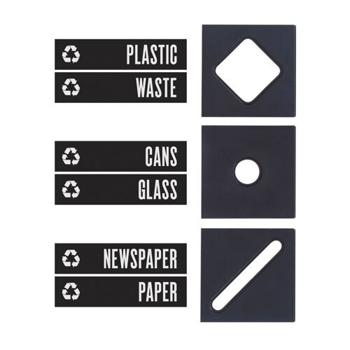 Public Square Recycling Container Lid, Square Opening, 15.25 X 15.25 X 2, Black Public Square Recycling Container Lid, Square Opening, 15.25 X 15.25 X 2, Black