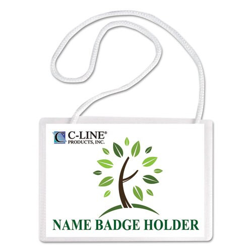Specialty Name Badge Holder Kits, 4 X 3, Horizontal Orientation, White, 50/box Specialty Name Badge Holder Kits, 4 X 3, Horizontal Orientation, White, 50/box