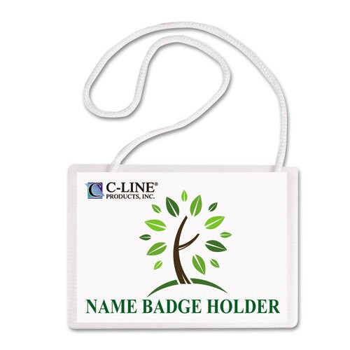 Specialty Name Badge Holder Kits, 4 X 3, Horizontal Orientation, White, 50/box Specialty Name Badge Holder Kits, 4 X 3, Horizontal Orientation, White, 50/box