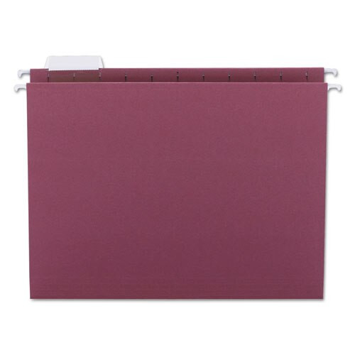 Colored Hanging File Folders, Letter Size, 1/5-cut Tab, Maroon, 25/box Colored Hanging File Folders, Letter Size, 1/5-cut Tab, Maroon, 25/box