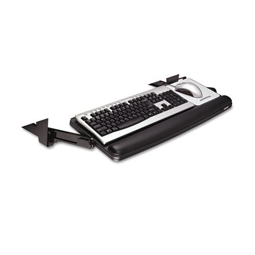 Adjustable Under Desk Keyboard Drawer, 27.3w X 16.8d, Black Adjustable Under Desk Keyboard Drawer, 27.3w X 16.8d, Black