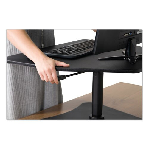 High Rise Adjustable Stand-up Desk, 28w X 23d X 16.75h, Black