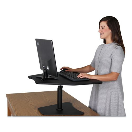 High Rise Adjustable Stand-up Desk, 28w X 23d X 16.75h, Black