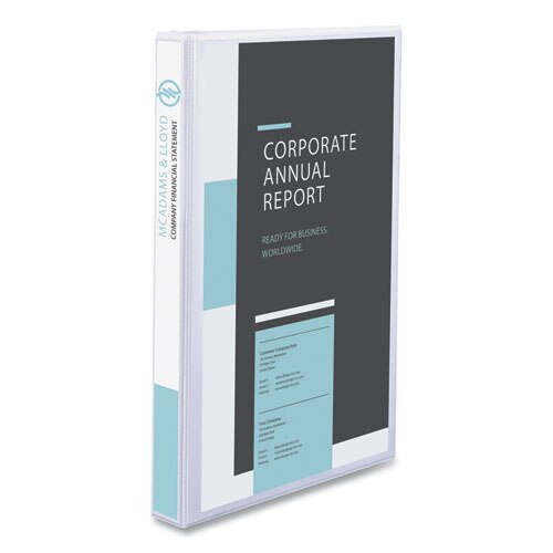 Legal Durable View Binder With Round Rings, 3 Rings, 1" Capacity, 14 X 8.5, White Legal Durable View Binder With Round Rings, 3 Rings, 1" Capacity, 14 X 8.5, White