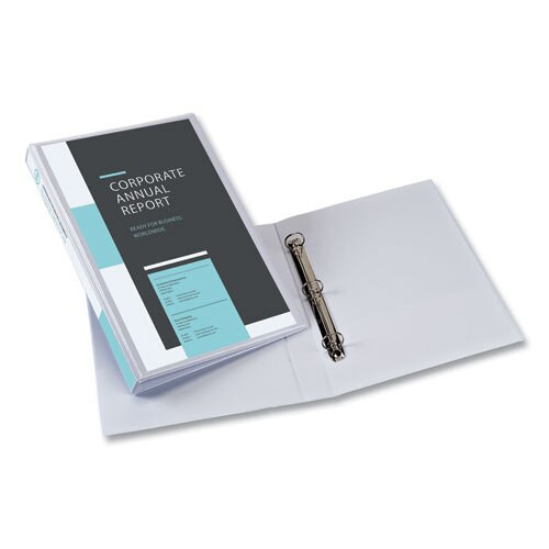 Legal Durable View Binder With Round Rings, 3 Rings, 1" Capacity, 14 X 8.5, White Legal Durable View Binder With Round Rings, 3 Rings, 1" Capacity, 14 X 8.5, White