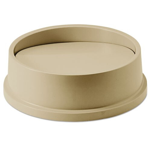 Swing Top Lid For Round Waste Container, Plastic, Beige Swing Top Lid For Round Waste Container, Plastic, Beige