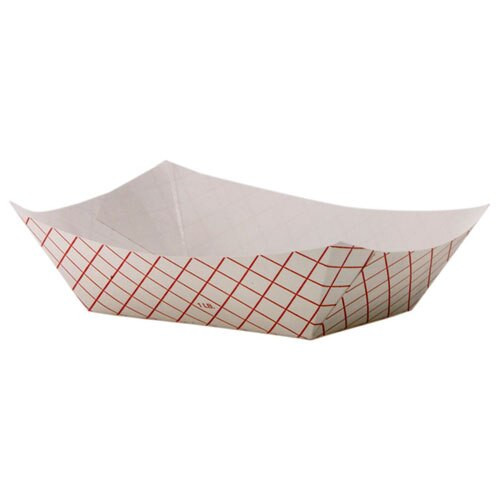 Kant Leek Polycoated Paper Food Tray, 4 7/10 X 1 3/5 X 6 1/4, Red Plaid, 1000/ct Kant Leek Polycoated Paper Food Tray, 4 7/10 X 1 3/5 X 6 1/4, Red Plaid, 1000/ct