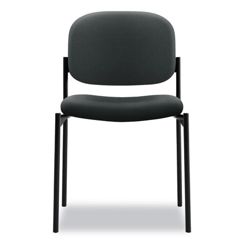 Vl606 Stacking Guest Chair Without Arms, Charcoal Seat/charcoal Back, Black Base Vl606 Stacking Guest Chair Without Arms, Charcoal Seat/charcoal Back, Black Base