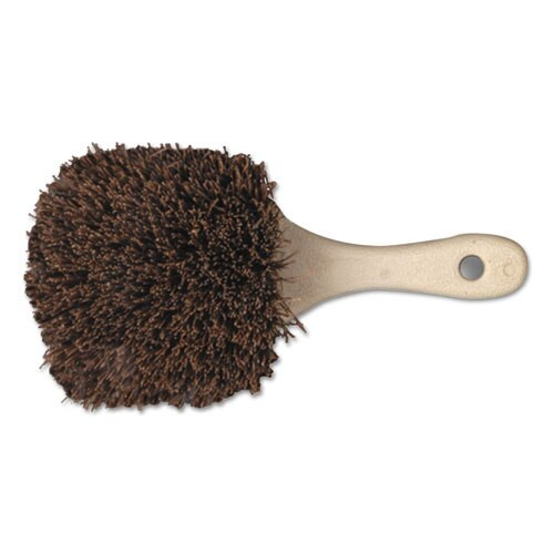 Utility Brush, Palmyra Bristle, Plastic, 8 1/2", Tan Handle Utility Brush, Palmyra Bristle, Plastic, 8 1/2", Tan Handle