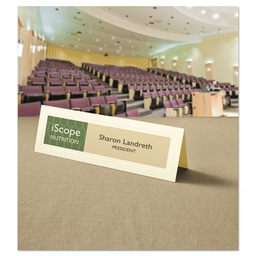 Large Embossed Tent Card, Ivory, 3 1/2 X 11, 1 Card/sheet, 50/box Large Embossed Tent Card, Ivory, 3 1/2 X 11, 1 Card/sheet, 50/box