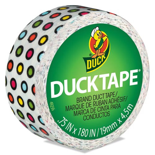 Ducklings, 1" Core, 0.75" X 15 Ft, Multicolor Candy Dots Ducklings, 1" Core, 0.75" X 15 Ft, Multicolor Candy Dots