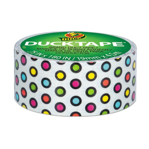 Ducklings, 1" Core, 0.75" X 15 Ft, Multicolor Candy Dots Ducklings, 1" Core, 0.75" X 15 Ft, Multicolor Candy Dots