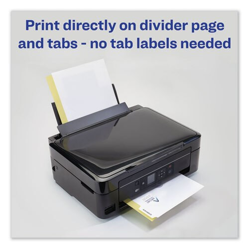 Customizable Print-on Dividers, 5-tab, Letter Customizable Print-on Dividers, 5-tab, Letter
