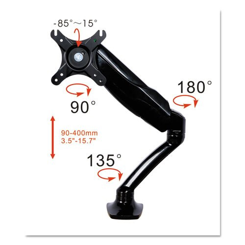 Adaptivergo Articulating Monitor Arm, Single Monitor Up To 30", Black Adaptivergo Articulating Monitor Arm, Single Monitor Up To 30", Black