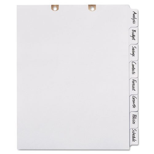 Write & Erase Tab Dividers For Classification Folders, 8-tab, Side Tab, Letter Write & Erase Tab Dividers For Classification Folders, 8-tab, Side Tab, Letter