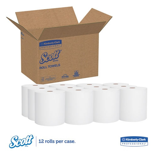 Essential Hard Roll Towel, 1.5" Core, 8 X 400ft, White, 12 Rolls/carton Essential Hard Roll Towel, 1.5" Core, 8 X 400ft, White, 12 Rolls/carton