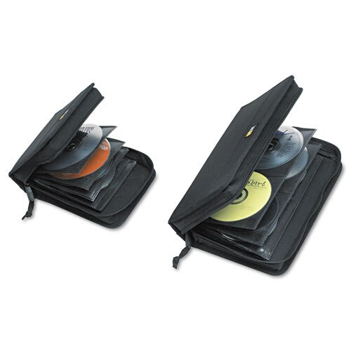 Cd/dvd Wallet, Holds 72 Discs, Black Cd/dvd Wallet, Holds 72 Discs, Black