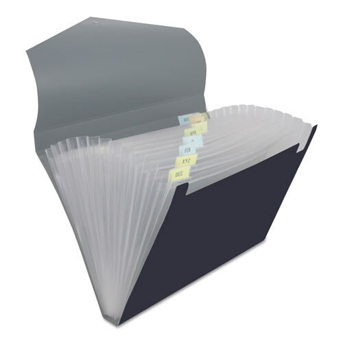 Poly Expanding Files, 13 Sections, Letter Size, Black/steel Gray Poly Expanding Files, 13 Sections, Letter Size, Black/steel Gray
