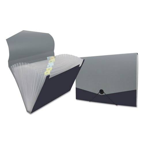 Poly Expanding Files, 13 Sections, Letter Size, Black/steel Gray Poly Expanding Files, 13 Sections, Letter Size, Black/steel Gray