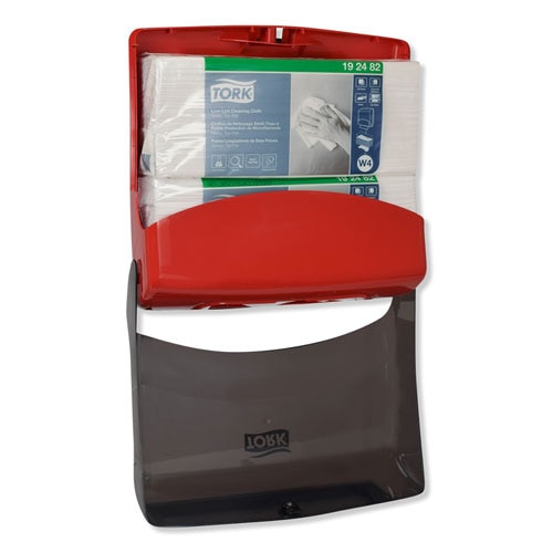Performance Folded Wiper/cloth Dispenser, Plastic, 16.81" X 8.11" X 15.51", Red Performance Folded Wiper/cloth Dispenser, Plastic, 16.81" X 8.11" X 15.51", Red