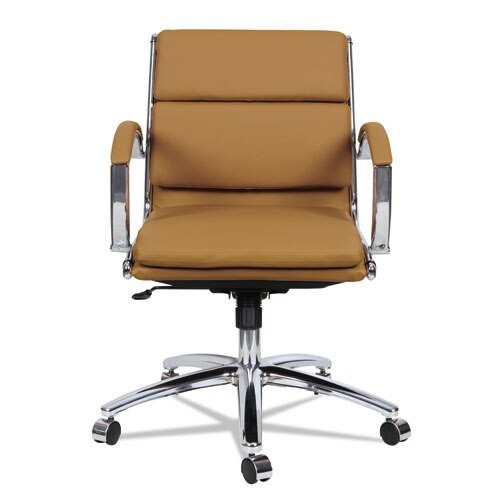 Alera Neratoli Low-back Slim Profile Chair, Supports Up To 275 Lbs., Camel Seat/camel Back, Chrome Base Alera Neratoli Low-back Slim Profile Chair, Supports Up To 275 Lbs., Camel Seat/camel Back, Chrome Base