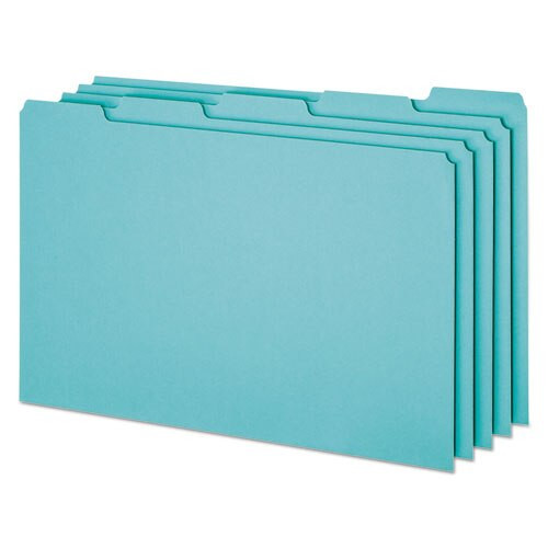 Blank Top Tab File Guides, 1/5-cut Top Tab, Blank, 8.5 X 14, Blue, 50/box Blank Top Tab File Guides, 1/5-cut Top Tab, Blank, 8.5 X 14, Blue, 50/box